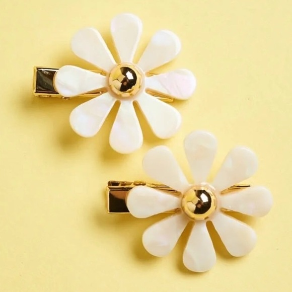 Hair jewelry! Mother of pearl flower hair clips